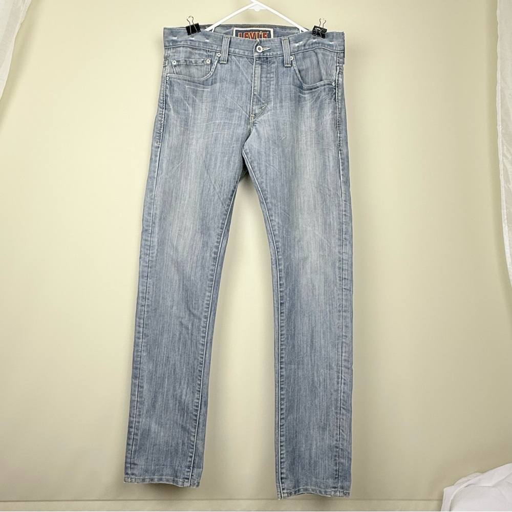 Vintage Men's Levi's Original 511 Skinny Jeans Medium Wash Size 34x32 Light blue